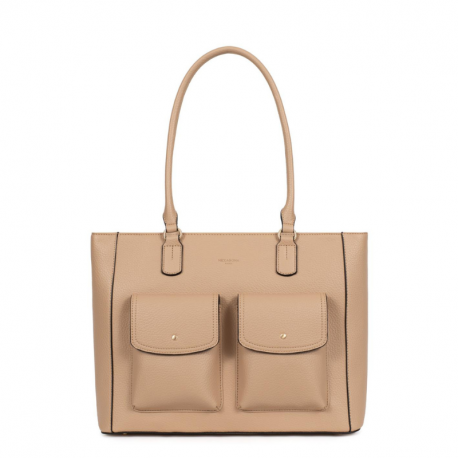 Γυναικεία Τσάντα Ώμου στο χρώμα της Άμμου για έγγραφα Α4 & iPad  302AMM60