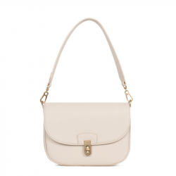 Γυναικεία Τσάντα Ώμου Μπέζ Τριθέσια με Καπάκι 302IOR62