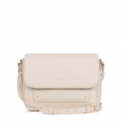 Γυναικεία Τσάντα Χιαστί  Μπέζ Τριθέσια με Καπάκι 302IVO66