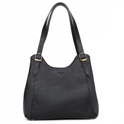 Τσάντα ώμου τριθέσια σε μαύρο χρώμα JYS6X5
