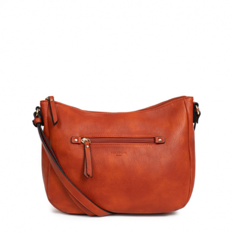 Γυναικεία Τσάντα Χιαστί σε πορτοκαλο-ταμπά χρώμα με Εσωτερικές Θήκες 275ORG96