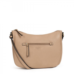 Γυναικεία Τσάντα Χιαστί στο χρώμα της Άμμου με Εσωτερικές Θήκες 275AMM96