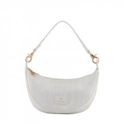 Ψάθινη Τσάντα Ώμου & Crossbody σε λευκό χρώμα 30WHI201