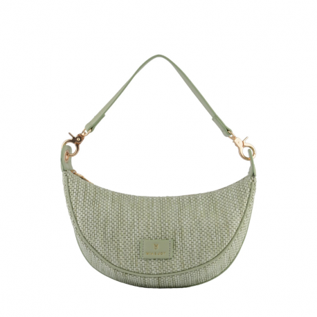 Ψάθινη Τσάντα Ώμου & Crossbody σε πράσινο χρώμα 30GRE201