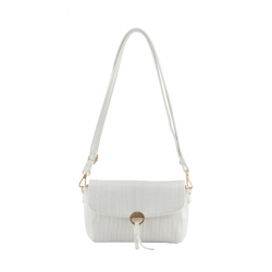 Ψάθινη Τσάντα χιαστί & Clutch σε λευκό χρώμα 30WIT202