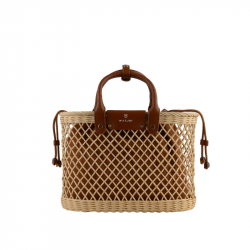 Τσάντα Χειρός από Φυσική Καλαμωτή Λυγαριά με Εσωτερικό Τσαντάκι 30NAT216