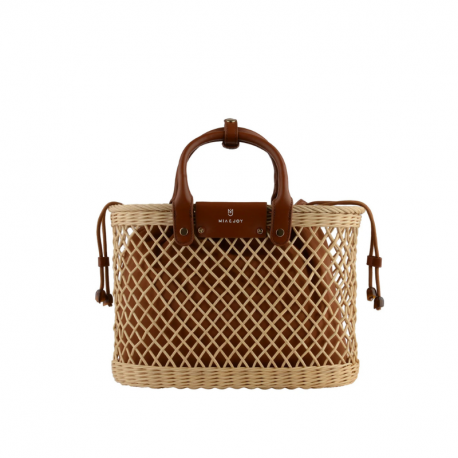 Τσάντα Χειρός από Φυσική Καλαμωτή Λυγαριά με Εσωτερικό Τσαντάκι 30NAT216