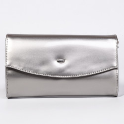 HEXAGONA Τσάντα clutch χιαστί ασημί GRY18Z