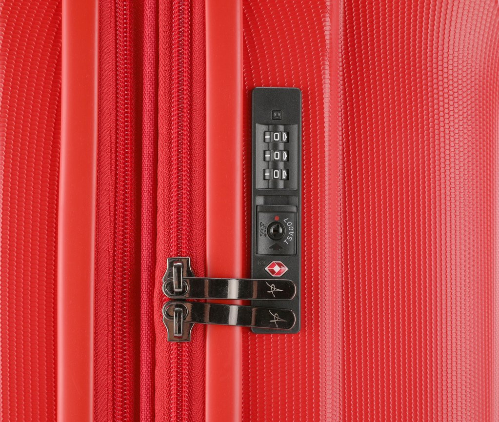 AIRPLUS Βαλίτσα μεσαία κόκκινη polypropylene με 4 ρόδες AV33K