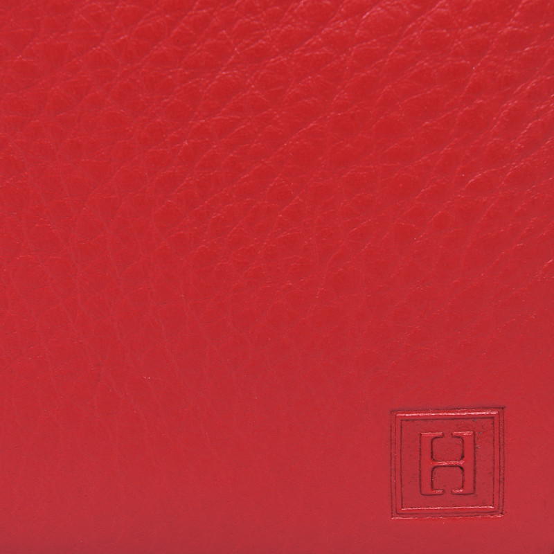 HEXAGONA Πορτοφόλι γυναικείο κόκκινο δερμάτινο HEQ01Z