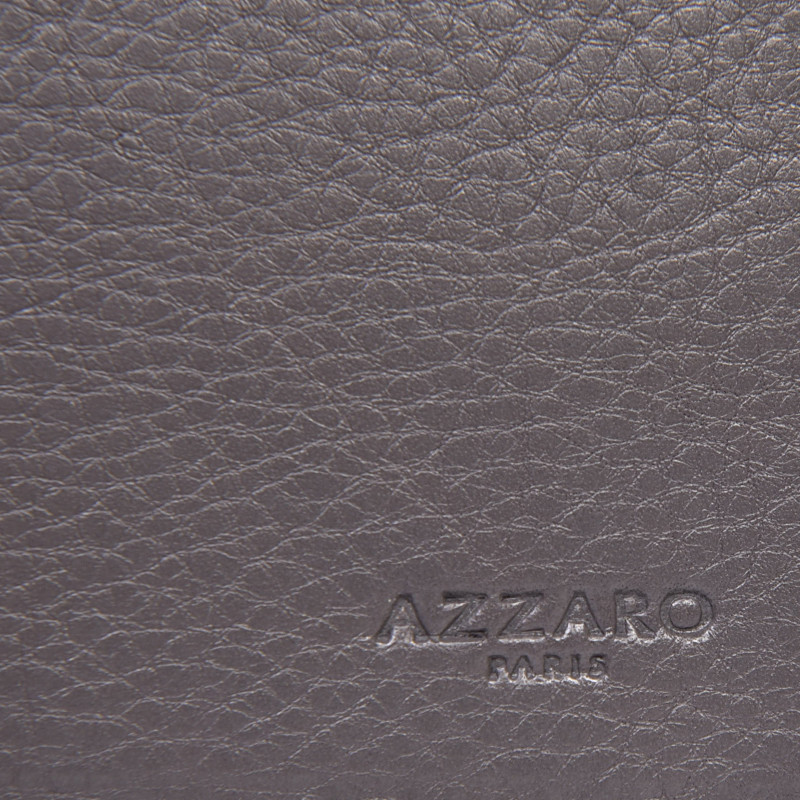 AZZARO Ανδρικό γκρι πορτοφόλι δερμάτινο όρθιο δυο φύλλων AZG06Y