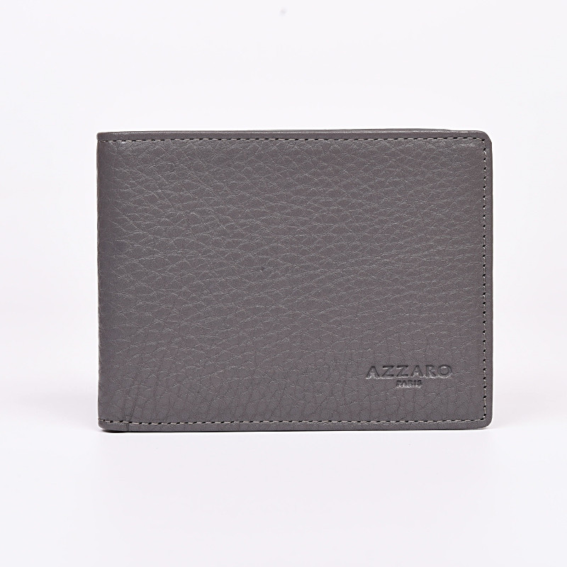 AZZARO Ανδρικό γκρι πορτοφόλι δερμάτινο καρτών & χαρτονομισμάτων AZC02W